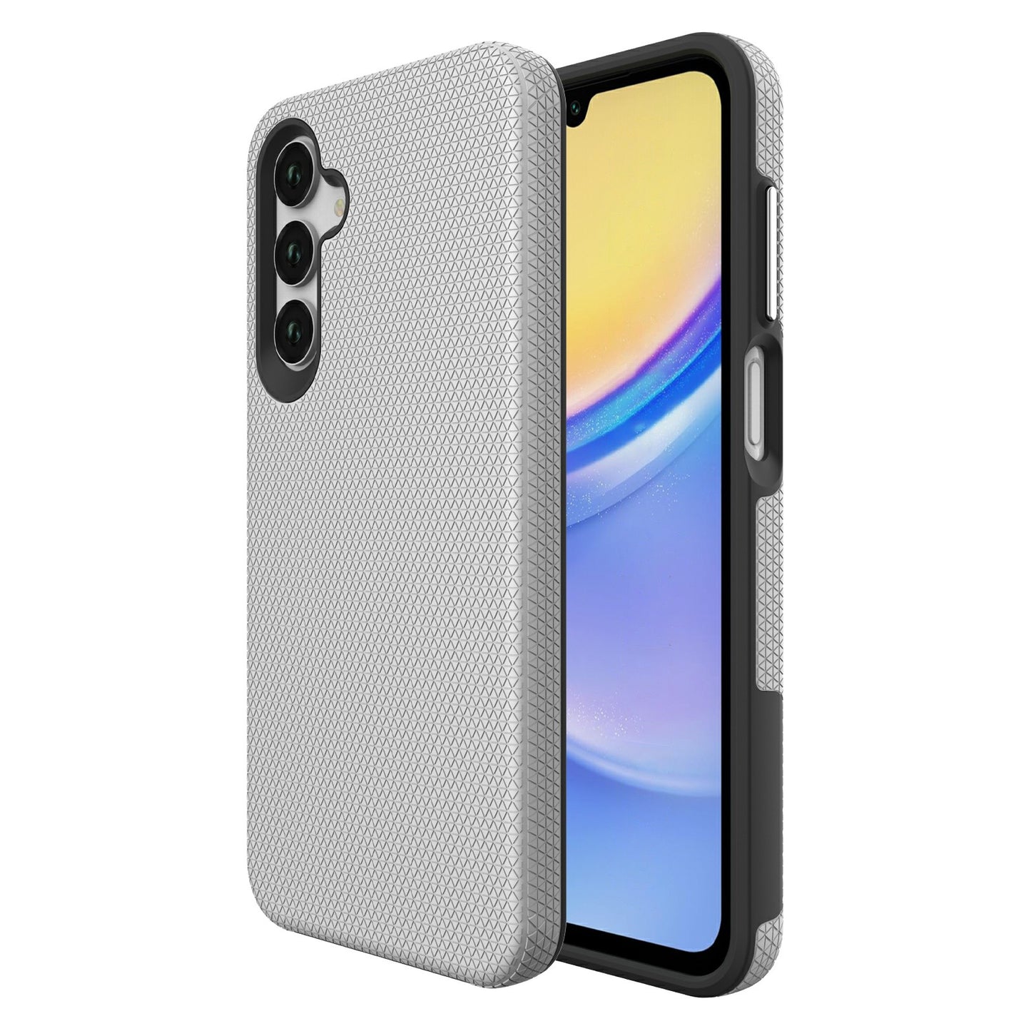 For Samsung Galaxy A16 5G / A16 4G Case TPU+PC Four Corner Anti-Drop Phone Cover - Silver