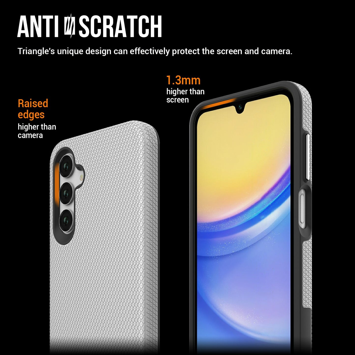 For Samsung Galaxy A16 5G / A16 4G Case TPU+PC Four Corner Anti-Drop Phone Cover - Silver