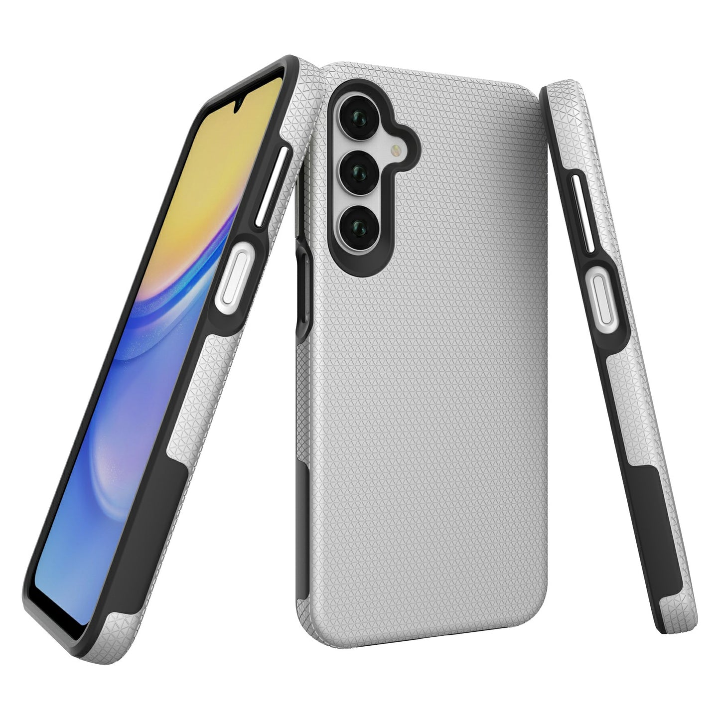 For Samsung Galaxy A16 5G / A16 4G Case TPU+PC Four Corner Anti-Drop Phone Cover - Silver