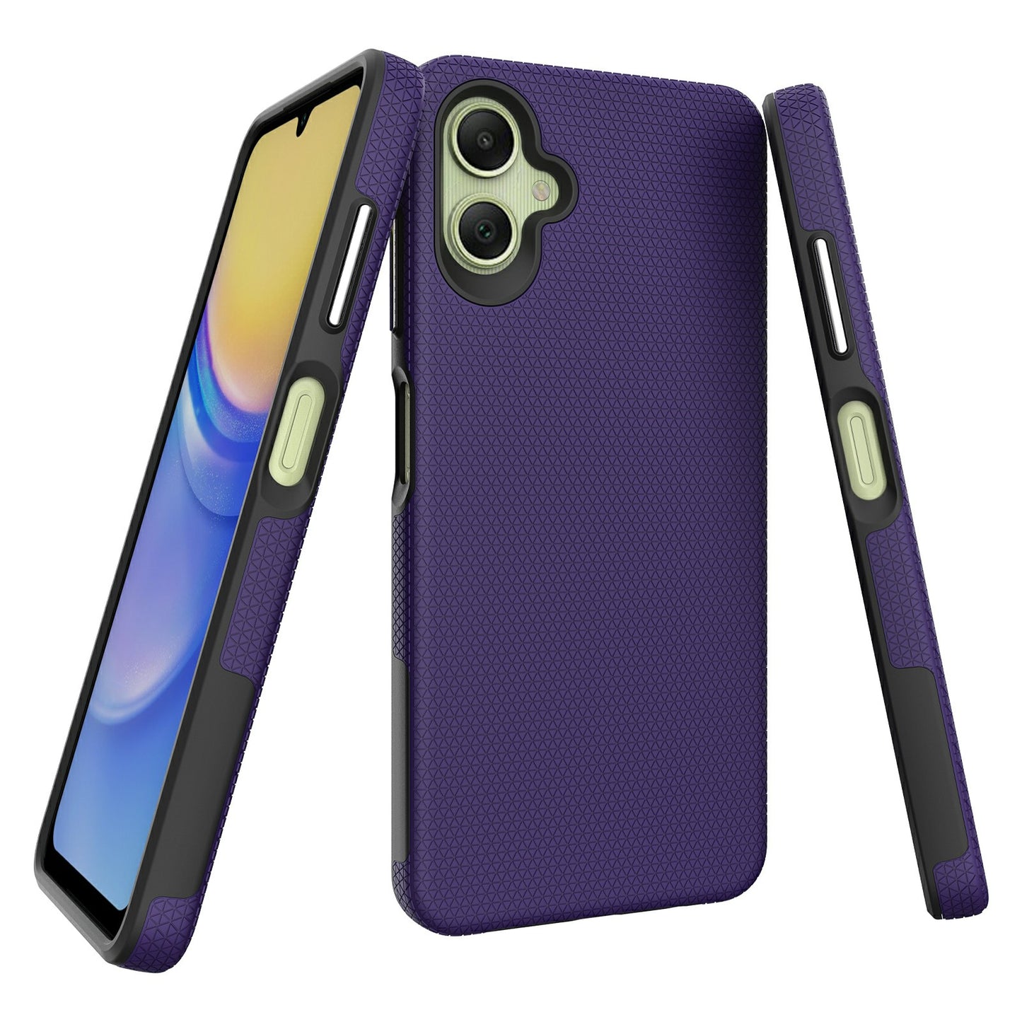 For Samsung Galaxy A06 Case TPU+PC Four Corner Anti-Drop Phone Cover - Dark Purple