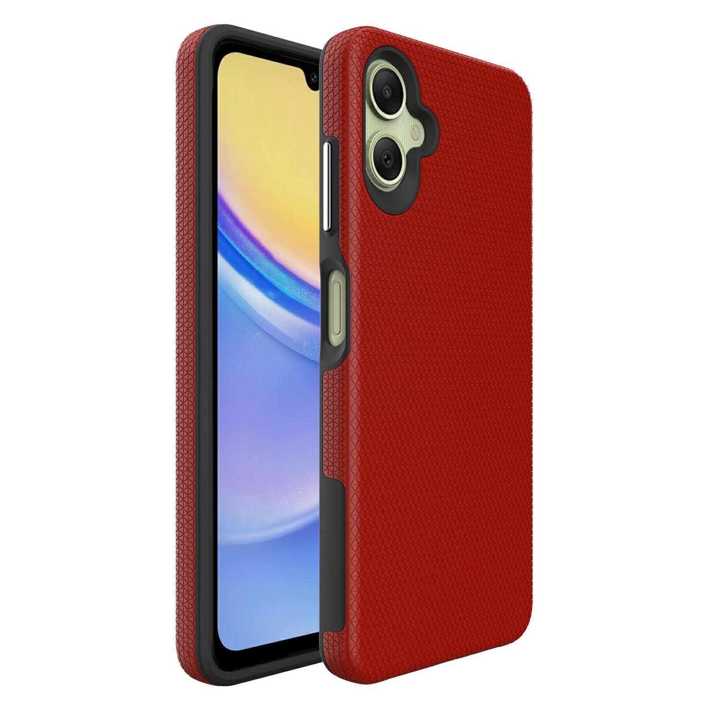 For Samsung Galaxy A06 Case TPU+PC Four Corner Anti-Drop Phone Cover - Red