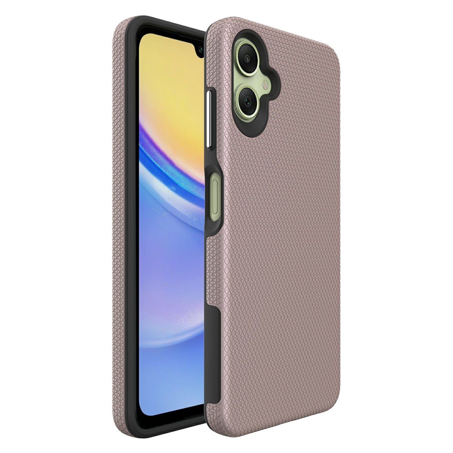 For Samsung Galaxy A06 Case TPU+PC Four Corner Anti-Drop Phone Cover - Rose Gold