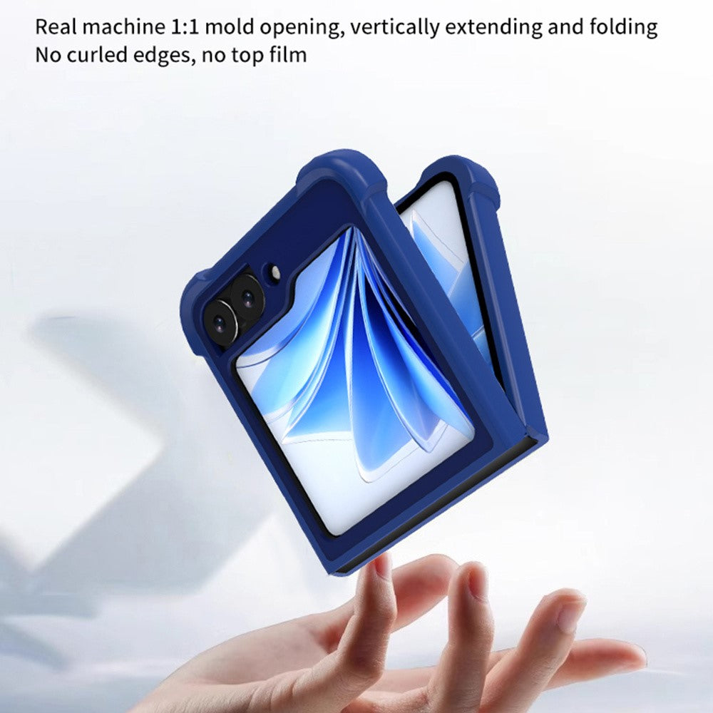 For Samsung Galaxy Z Flip7 FE 5G / Z Flip6 5G Case Compatible with MagSafe CD Vein Kickstand TPU+PC Phone Cover - Blue