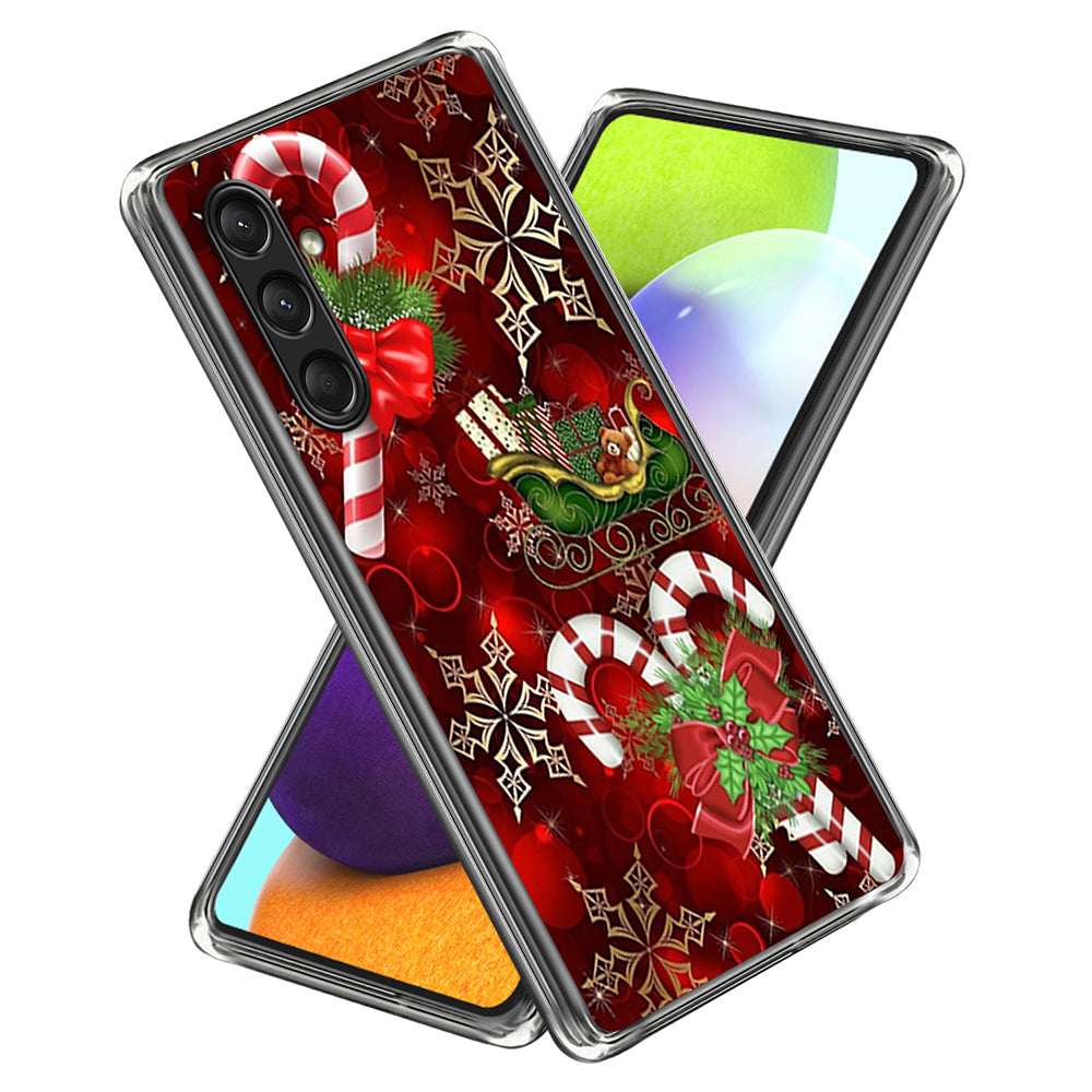 For Samsung Galaxy A16 5G / A16 4G Case Christmas Pattern Printing Soft TPU Phone Cover - Style A