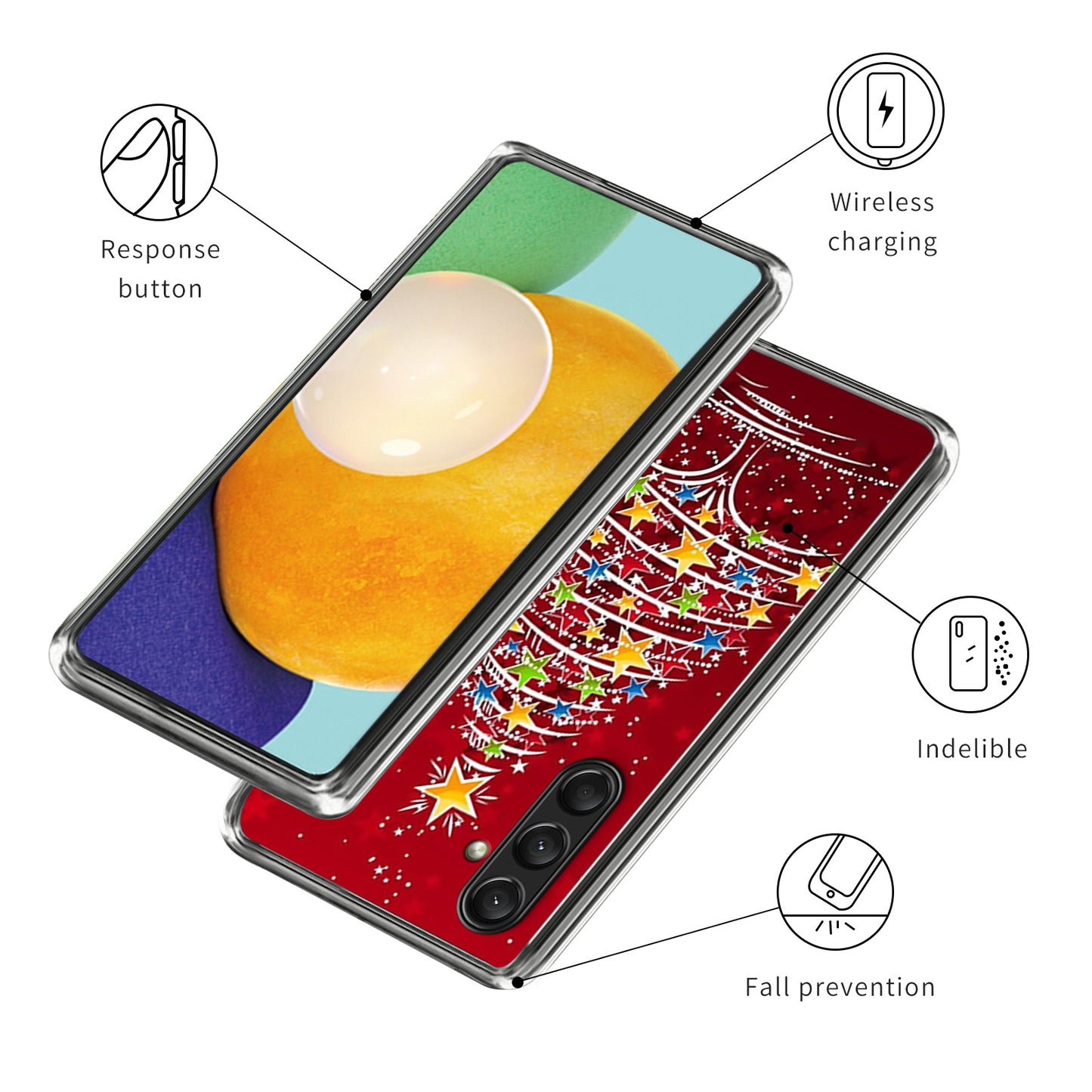 For Samsung Galaxy A16 5G / A16 4G Case Christmas Pattern Printing Soft TPU Phone Cover - Style F