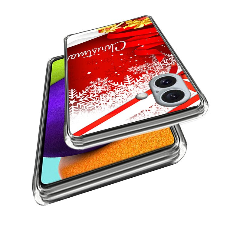 For iPhone 16 Plus Case Christmas Pattern Printing Soft TPU Phone Cover - Style K