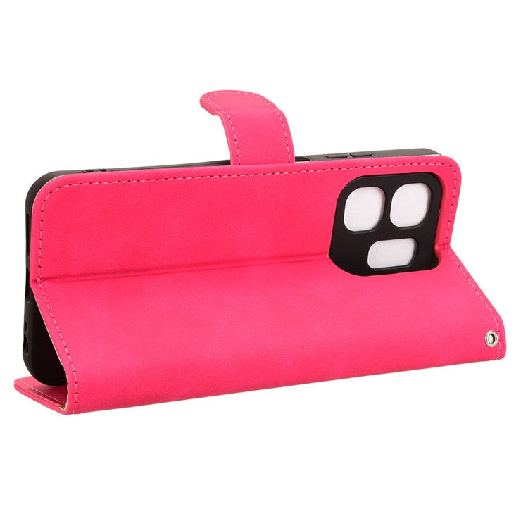 For Infinix Smart 9 4G  /  Hot 50i 4G Leather Case Skin-Feel Anti-Drop Wallet Flip Phone Cover - Rose
