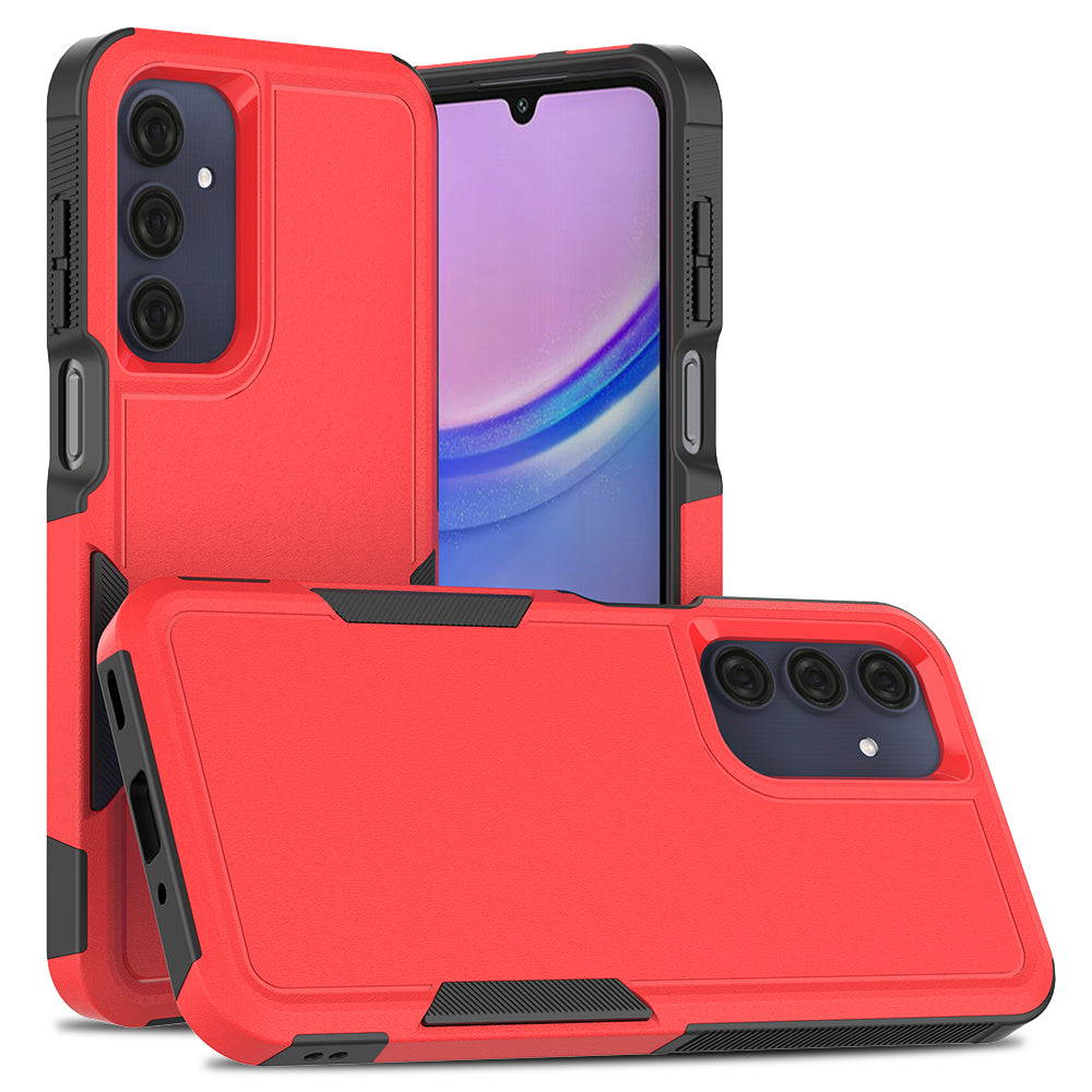 For Samsung Galaxy A16 5G / A16 4G Case 2-in-1 PC+TPU Shockproof Phone Cover - Red