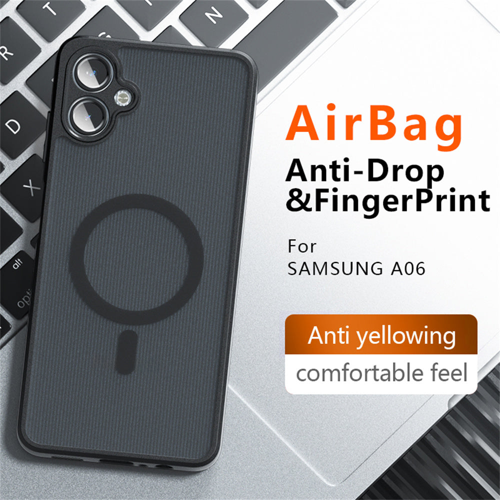 For Samsung Galaxy A06 Case Compatible with MagSafe TPU+PC Matte Phone Cover