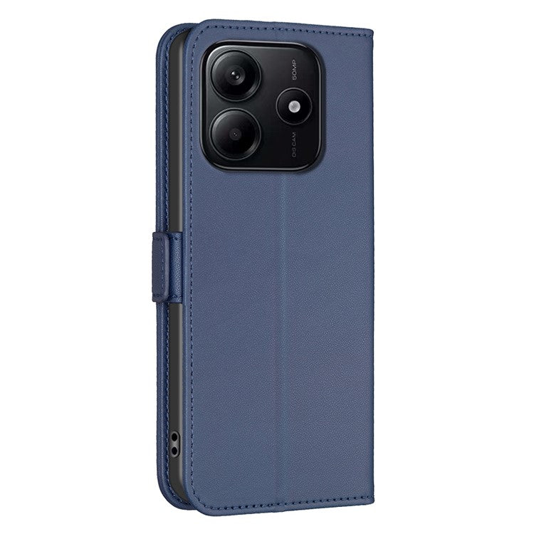 BINFEN COLOR BF31 For Xiaomi Redmi Note 14 5G Case PU Leather Flip Folio Phone Wallet Cover - Blue