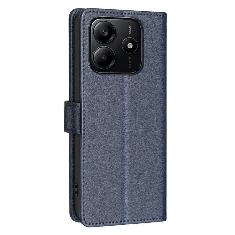 BINFEN COLOR BF32 For Xiaomi Redmi Note 14 5G Leather Case Wallet RFID Blocking Phone Cover - Blue