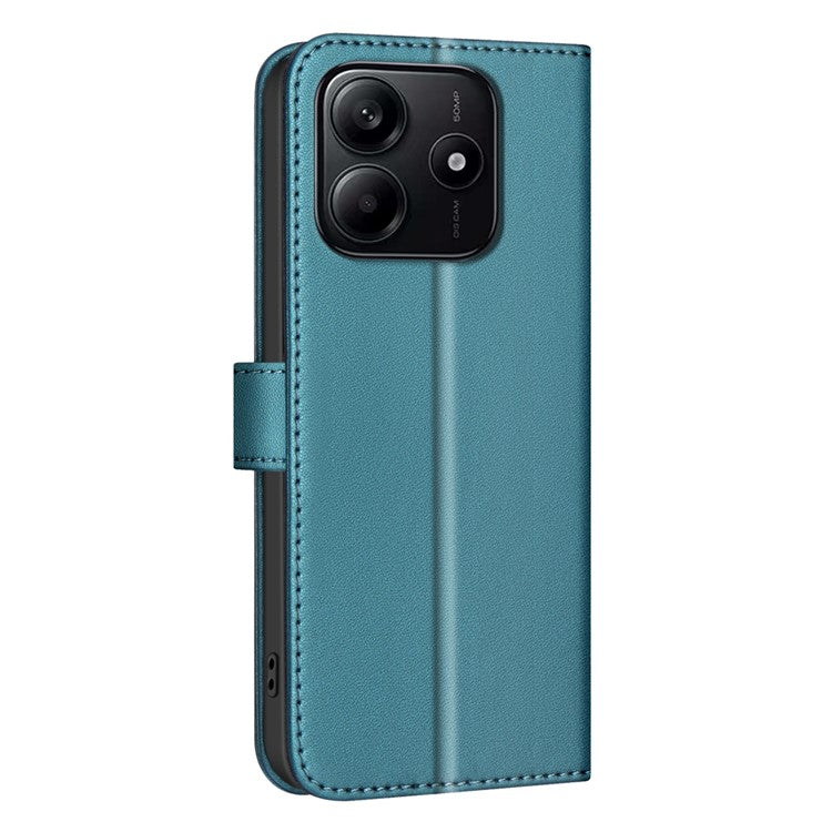 BINFEN COLOR BF34 for Xiaomi Redmi Note 14 5G Leather Case Wallet Square Grid Phone Cover - Green