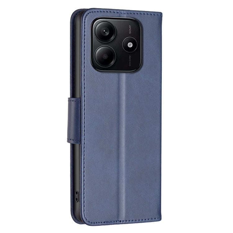 For Xiaomi Redmi Note 14 5G Case Shockproof PU Leather Cover with Wallet Card Slots - Blue