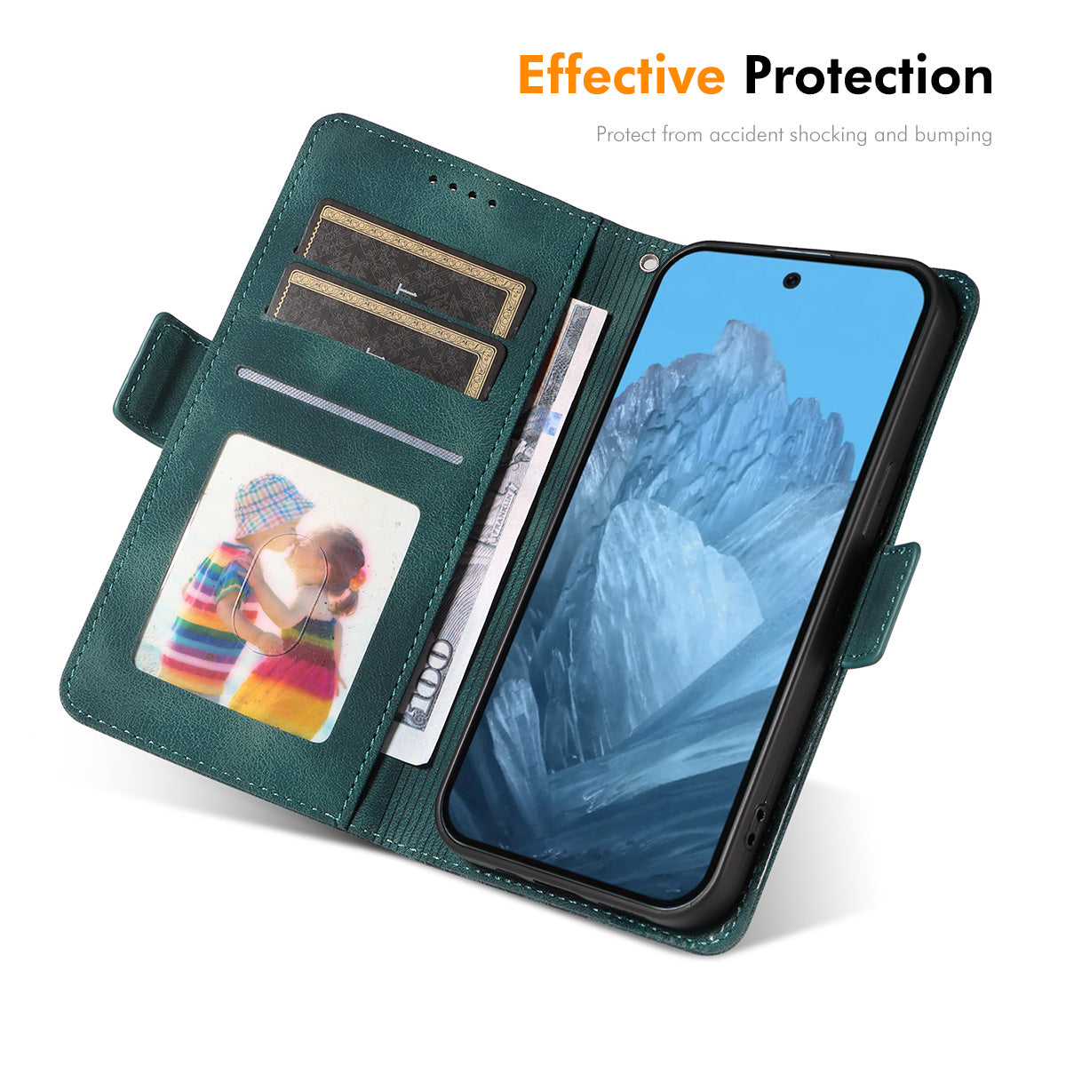 For Google Pixel 9 Pro ENKAY Starry Sky Pattern PU Leather Case Wallet Shockproof Phone Cover with Screen Film - Brown