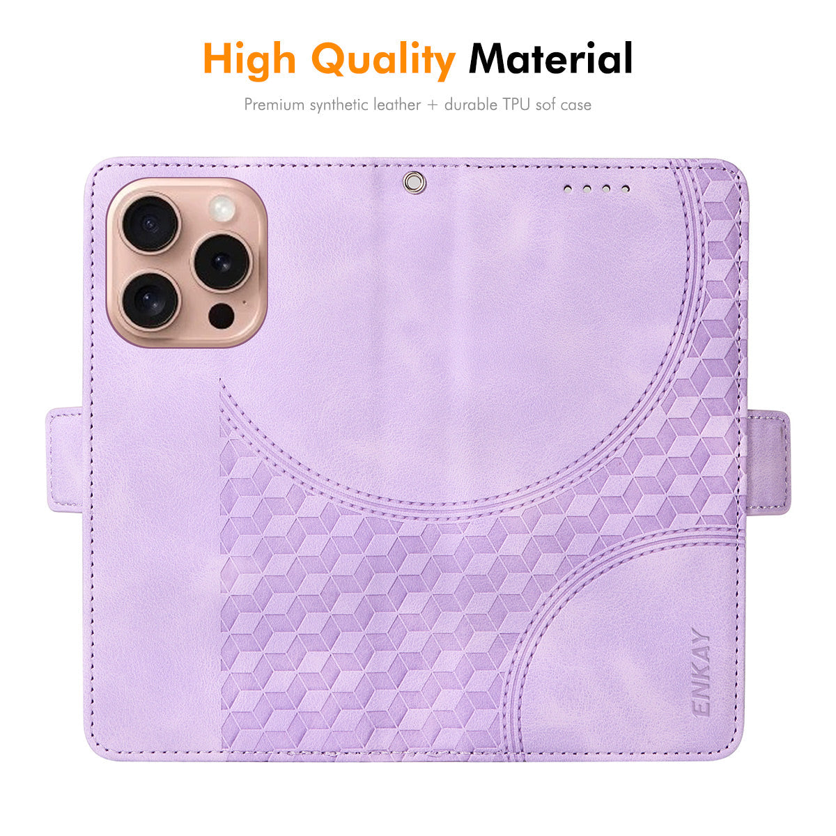 For iPhone 16 Pro ENKAY Starry Sky Pattern PU Leather Case Wallet Shockproof Phone Cover with Screen Film - Green