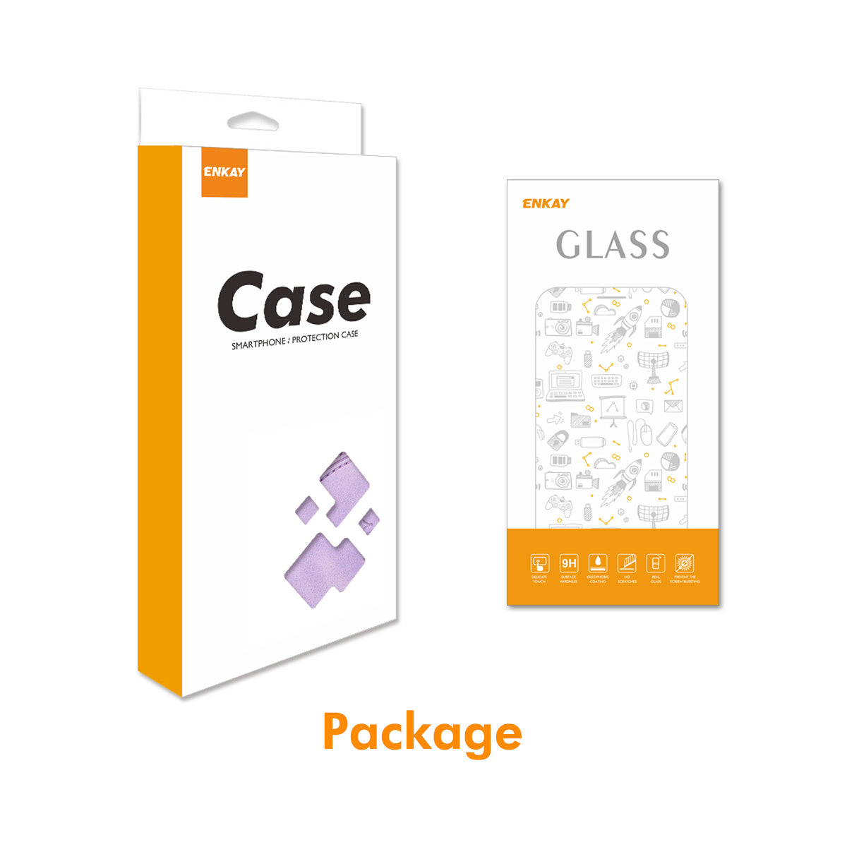 For Samsung Galaxy A16 5G / A16 4G ENKAY Starry Sky Pattern PU Leather Case Wallet Shockproof Phone Cover with Screen Film - Purple