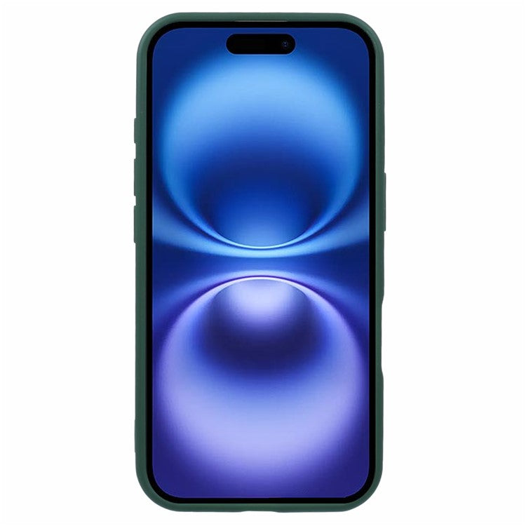 For iPhone 16 Case Compatible with MagSafe Shockproof PC+TPU Clear Phone Cover - Green