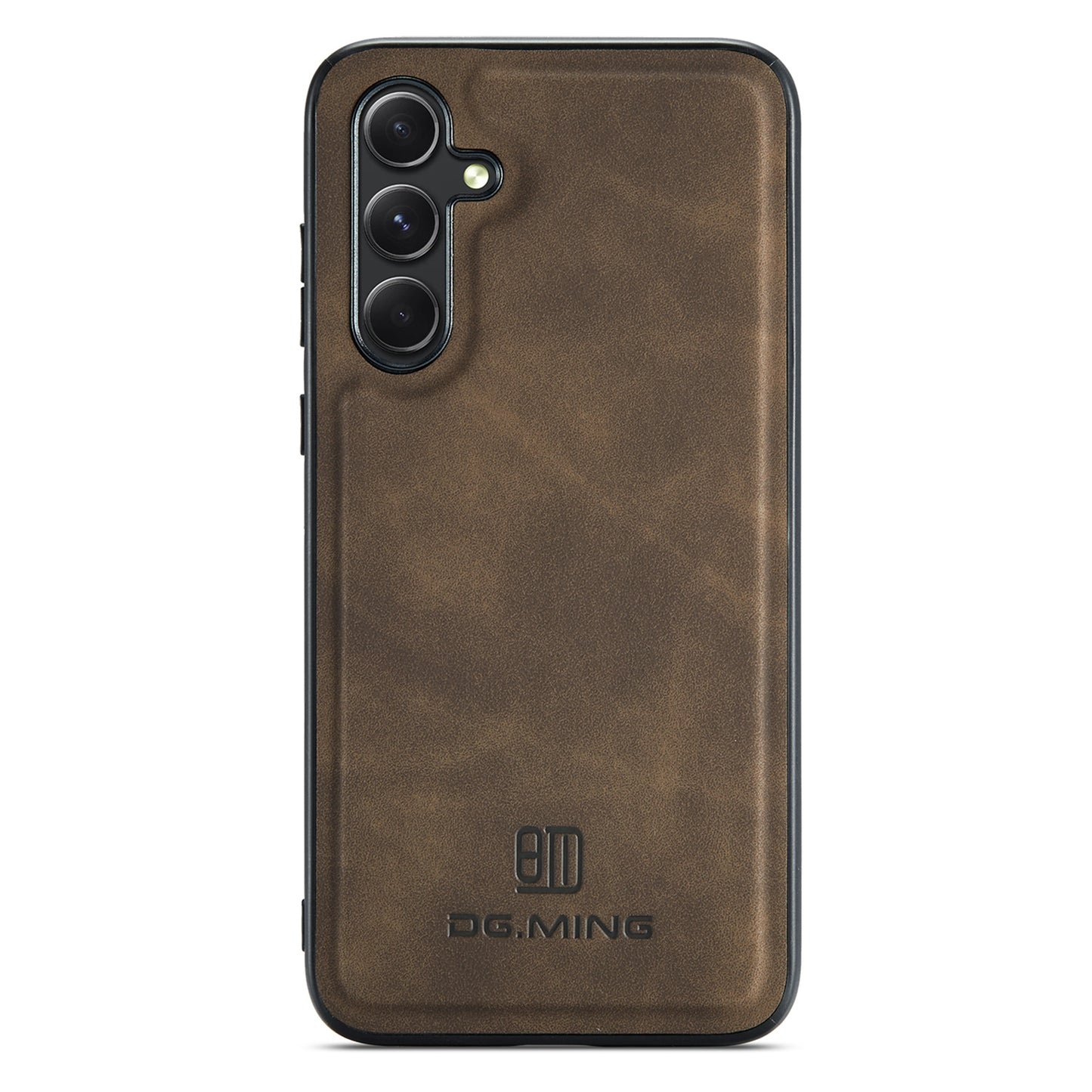 DG.MING For Samsung Galaxy A16 5G / A16 4G Case PU Leather Covered PC+TPU Hybrid Phone Shell - Coffee