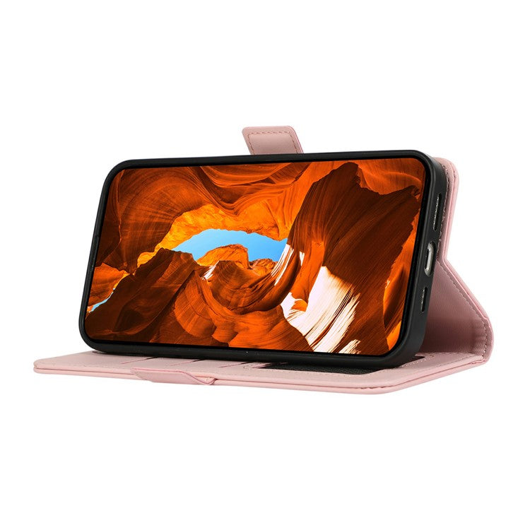 ABEEL For Motorola Edge 50 Neo 5G / Moto S50 5G / Thinkphone 25 5G Case Leather Phone Cover with RFID Blocking Wallet - Pink