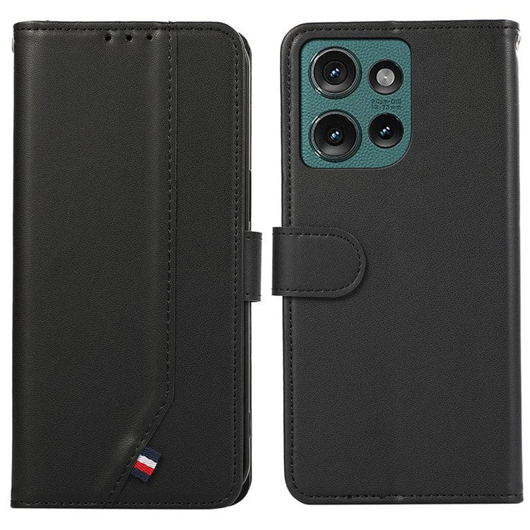 For Motorola Edge 50 Neo 5G / Moto S50 5G / Thinkphone 25 5G Case RFID Blocking Flip Leather Phone Cover - Black