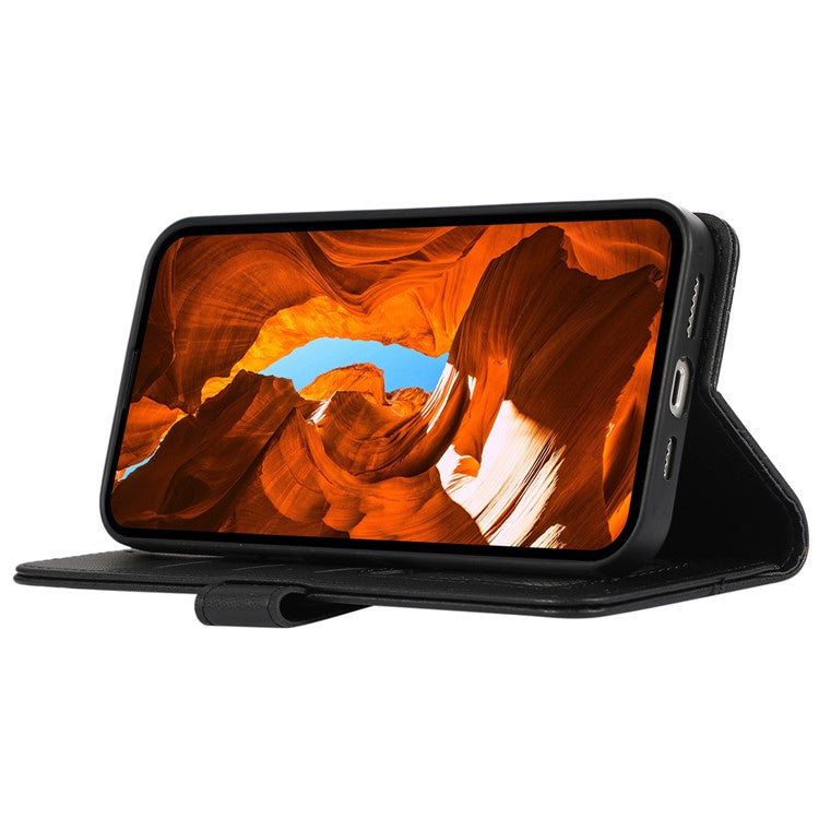 For Motorola Edge 50 Neo 5G / Moto S50 5G / Thinkphone 25 5G Case RFID Blocking Flip Leather Phone Cover - Black