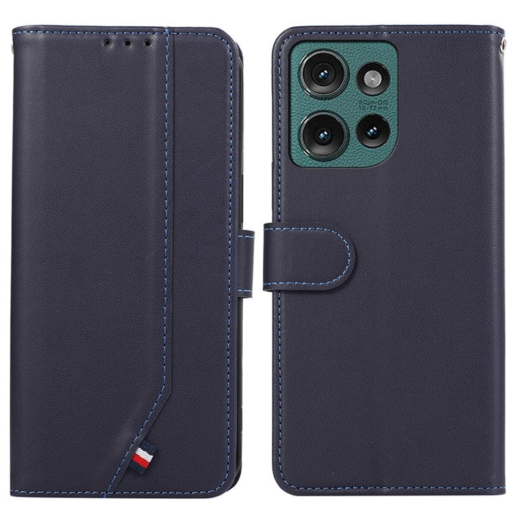 For Motorola Edge 50 Neo 5G / Moto S50 5G / Thinkphone 25 5G Case RFID Blocking Flip Leather Phone Cover - Blue