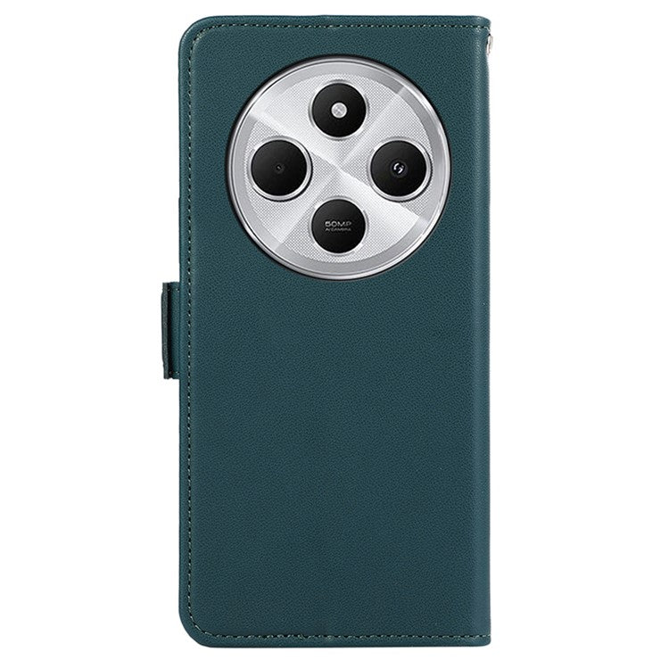ABEEL For Xiaomi Poco C75 4G / Redmi 14R 5G / 14C 4G Case Leather Phone Cover with RFID Blocking Wallet - Green