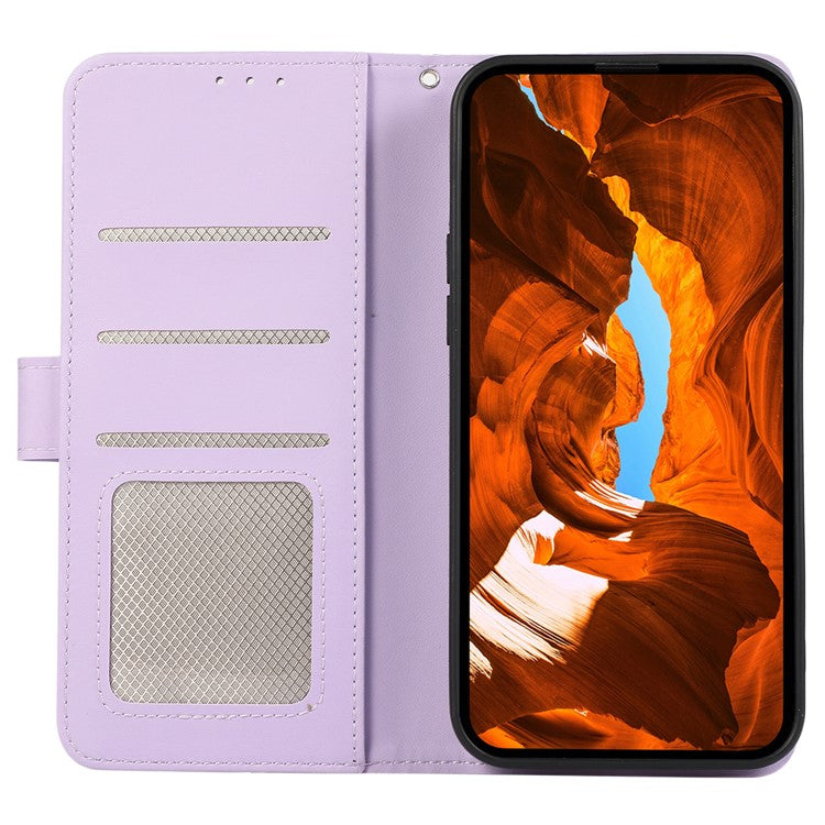 For Xiaomi Poco C75 4G / Redmi 14R 5G / 14C 4G Case RFID Blocking Flip Leather Phone Cover - Purple