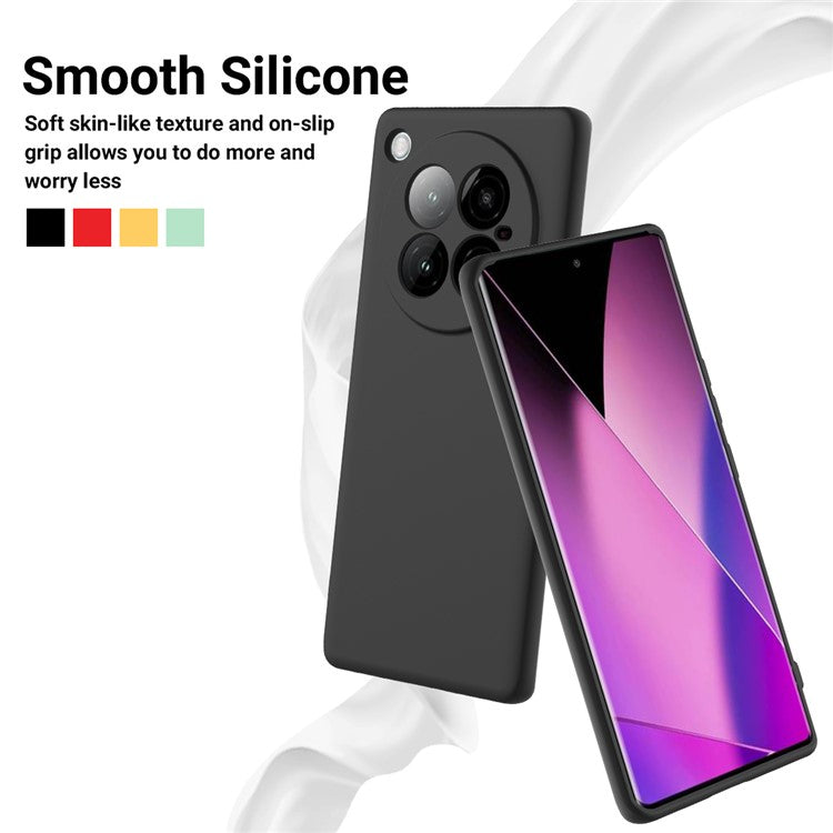 For Infinix Zero 40 4G Case Liquid Silicone Anti-Scratch Phone Cover with Hand Strap - Black