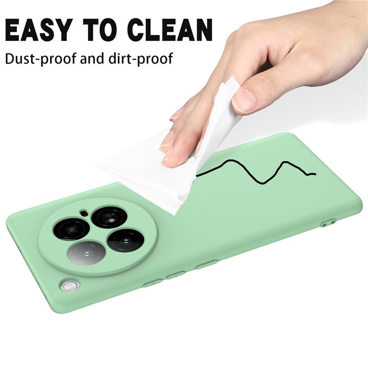 For Infinix Zero 40 4G Case Liquid Silicone Anti-Scratch Phone Cover with Hand Strap - Green