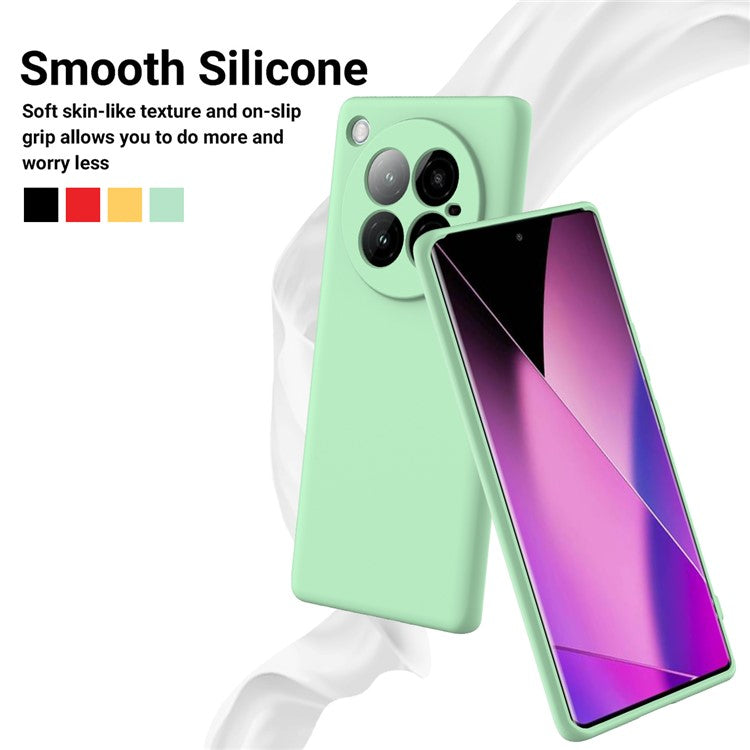 For Infinix Zero 40 4G Case Liquid Silicone Anti-Scratch Phone Cover with Hand Strap - Green