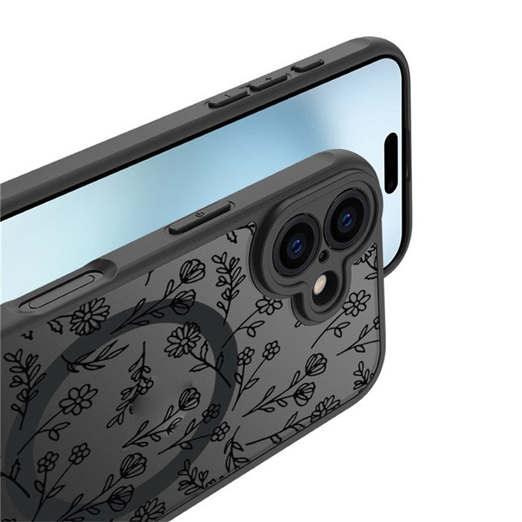 For iPhone 16 Case Compatible with MagSafe Matte Skin-Touch TPU+PC Phone Cover