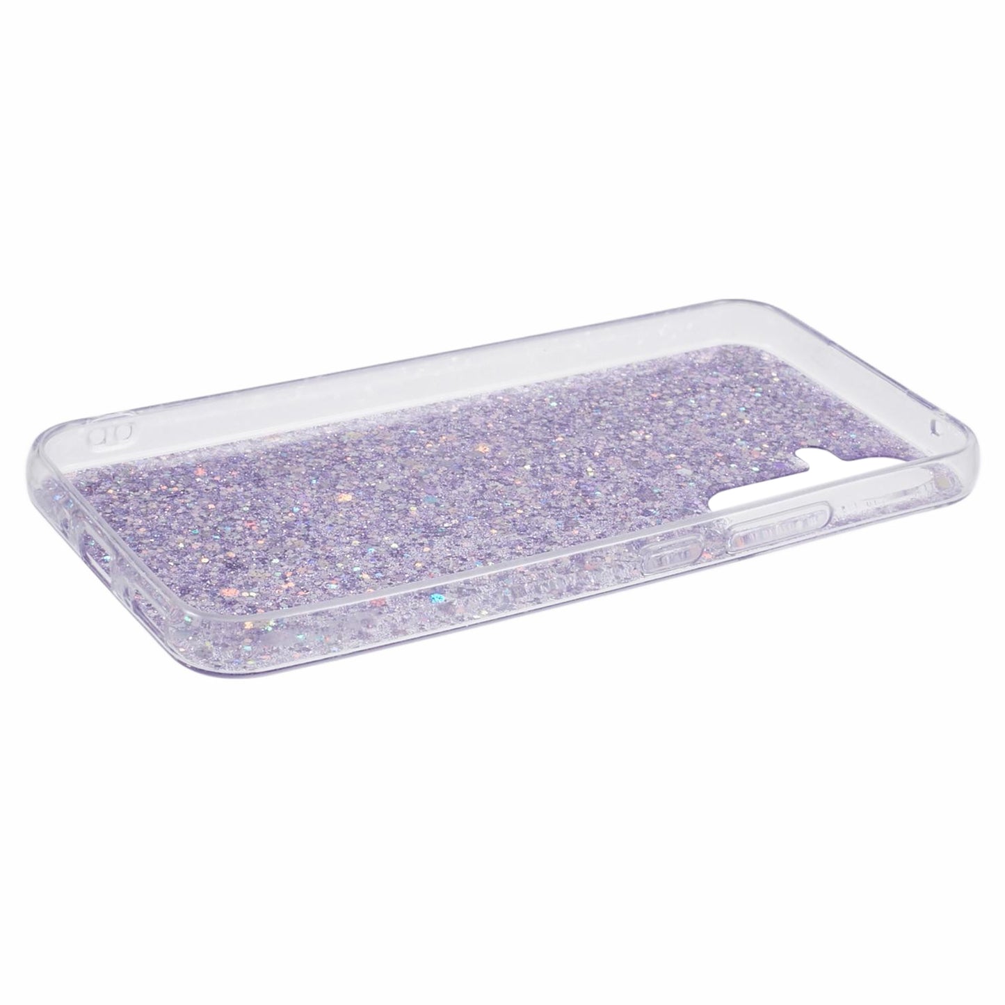 For Samsung Galaxy A16 5G / A16 4G Case Shockproof Soft TPU Phone Cover Glittery Design - Purple