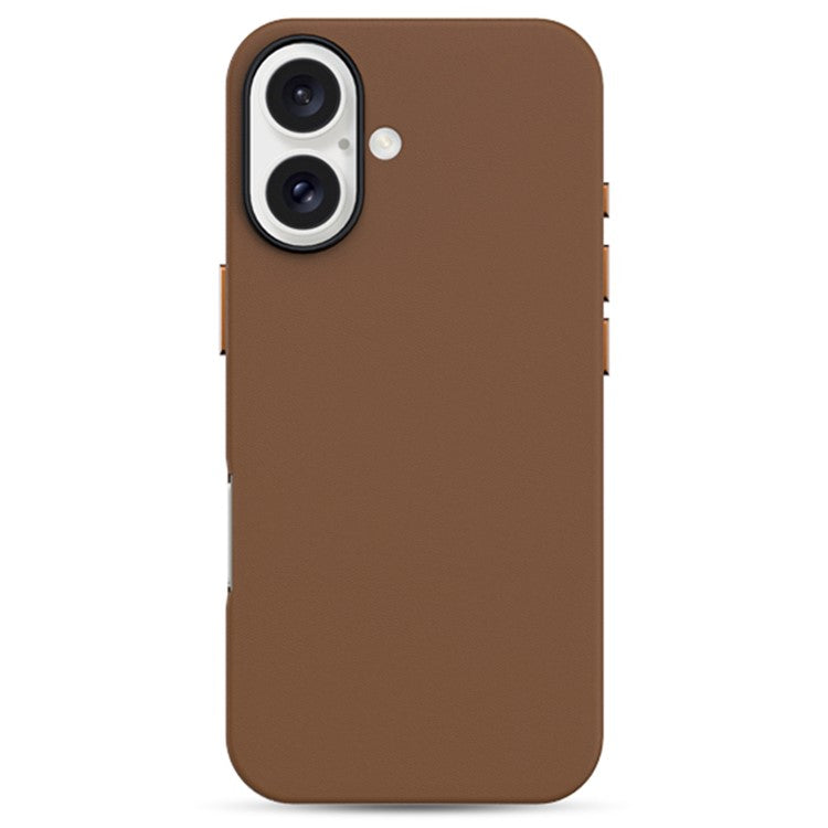 KZDOO For iPhone 16 Case Compatible with MagSafe PU+PC Shockproof Phone Cover - Brown