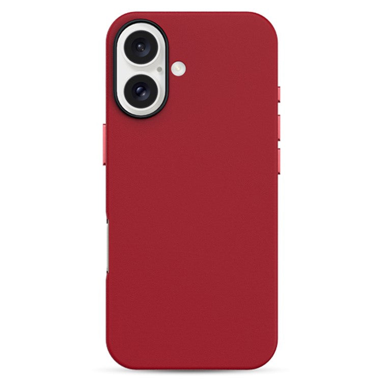 KZDOO For iPhone 16 Case Compatible with MagSafe PU+PC Shockproof Phone Cover - Red
