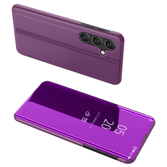 For Samsung Galaxy A16 5G / A16 4G Case View Window Stand Leather Flip Phone Cover - Purple