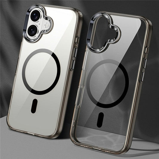 XUNDD For iPhone 16 Case Compatible with MagSafe TPU+Acrylic Airbag Corners Protective Cover - Black