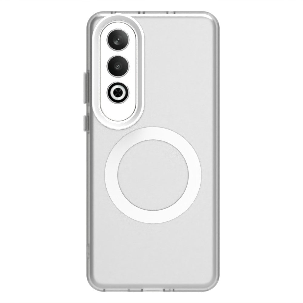 Candy Series For Oppo K12 / OnePlus Nord CE4 5G Case Compatible with MagSafe PC+TPU+PET Anti-Drop Phone Cover - White
