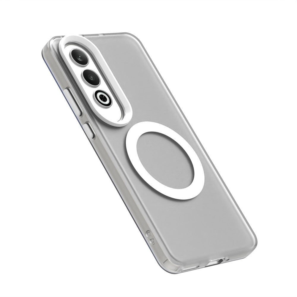 Candy Series For Oppo K12 / OnePlus Nord CE4 5G Case Compatible with MagSafe PC+TPU+PET Anti-Drop Phone Cover - White