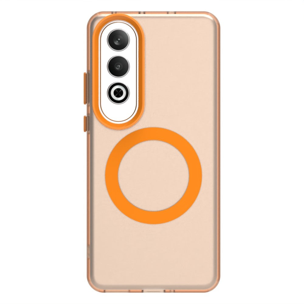 Candy Series For Oppo K12 / OnePlus Nord CE4 5G Case Compatible with MagSafe PC+TPU+PET Anti-Drop Phone Cover - Orange