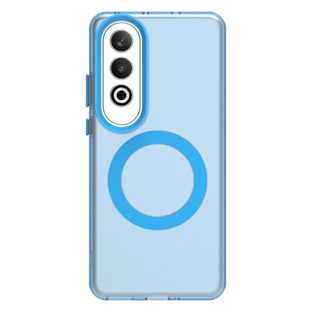 Candy Series For Oppo K12 / OnePlus Nord CE4 5G Case Compatible with MagSafe PC+TPU+PET Anti-Drop Phone Cover - Blue