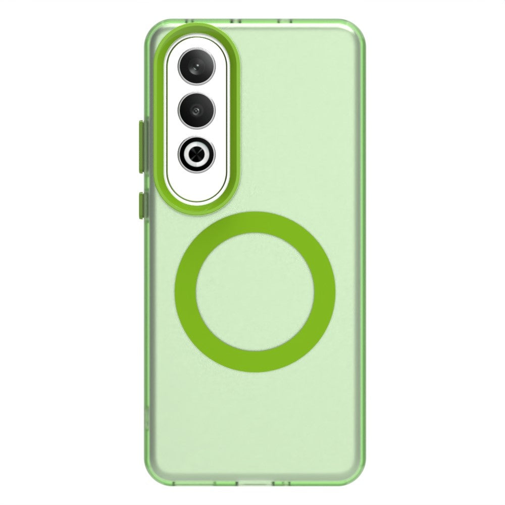Candy Series For Oppo K12 / OnePlus Nord CE4 5G Case Compatible with MagSafe PC+TPU+PET Anti-Drop Phone Cover - Green