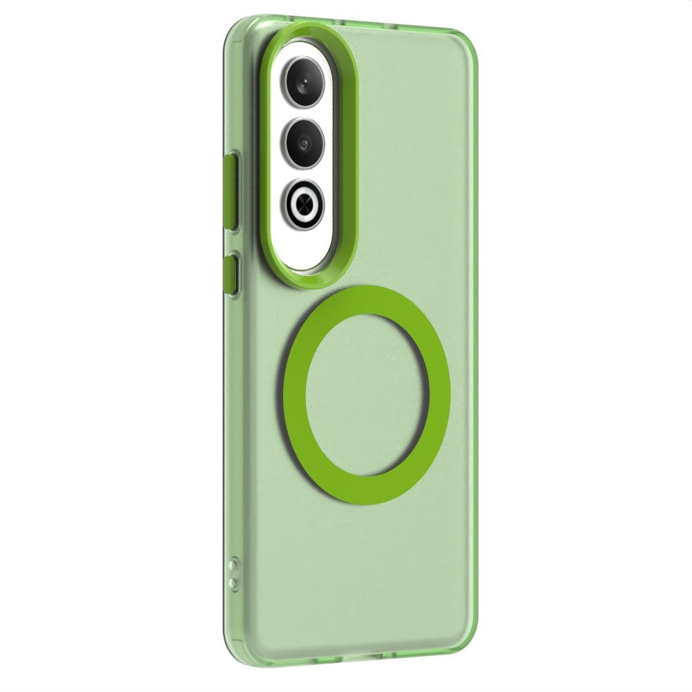 Candy Series For Oppo K12 / OnePlus Nord CE4 5G Case Compatible with MagSafe PC+TPU+PET Anti-Drop Phone Cover - Green