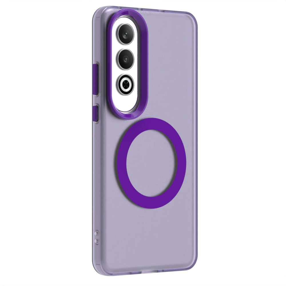 Candy Series For Oppo K12 / OnePlus Nord CE4 5G Case Compatible with MagSafe PC+TPU+PET Anti-Drop Phone Cover - Purple