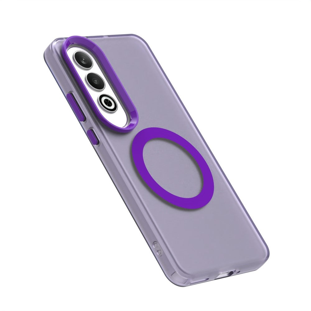 Candy Series For Oppo K12 / OnePlus Nord CE4 5G Case Compatible with MagSafe PC+TPU+PET Anti-Drop Phone Cover - Purple