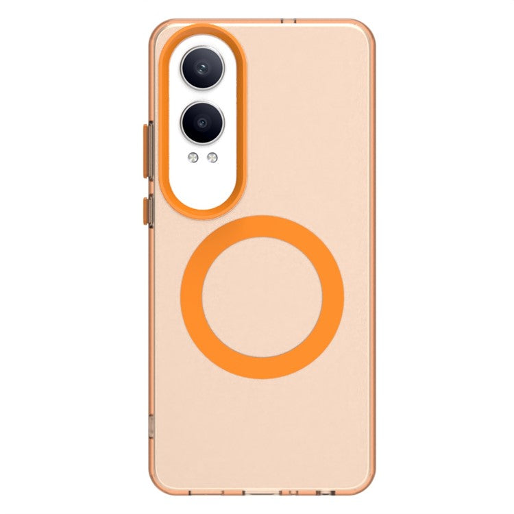 Candy Series For OnePlus Nord CE4 Lite 5G / Oppo K12x 5G (China) Case Compatible with MagSafe PC+TPU+PET Anti-Drop Phone Cover - Orange