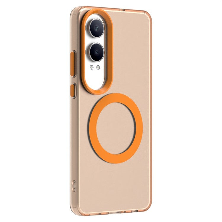 Candy Series For OnePlus Nord CE4 Lite 5G / Oppo K12x 5G (China) Case Compatible with MagSafe PC+TPU+PET Anti-Drop Phone Cover - Orange