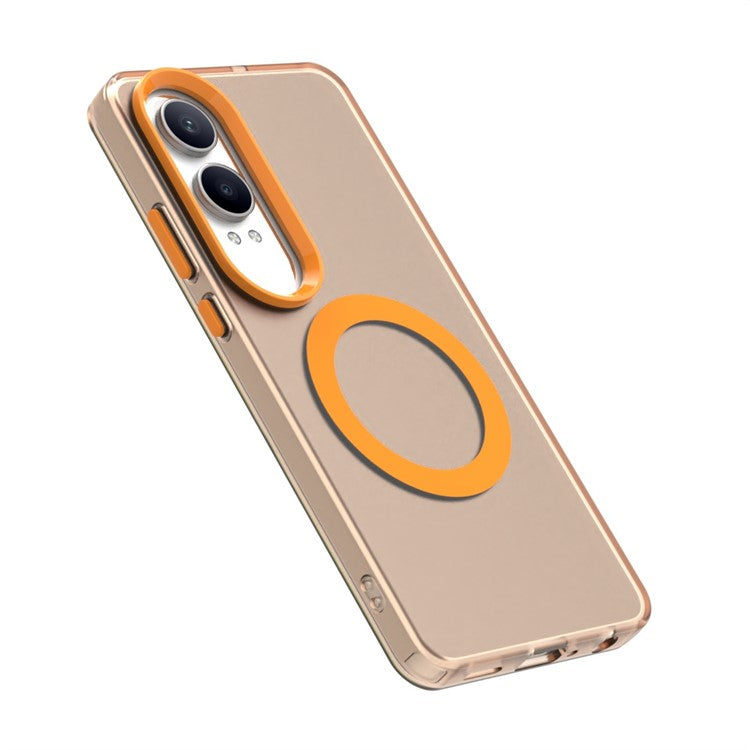Candy Series For OnePlus Nord CE4 Lite 5G / Oppo K12x 5G (China) Case Compatible with MagSafe PC+TPU+PET Anti-Drop Phone Cover - Orange