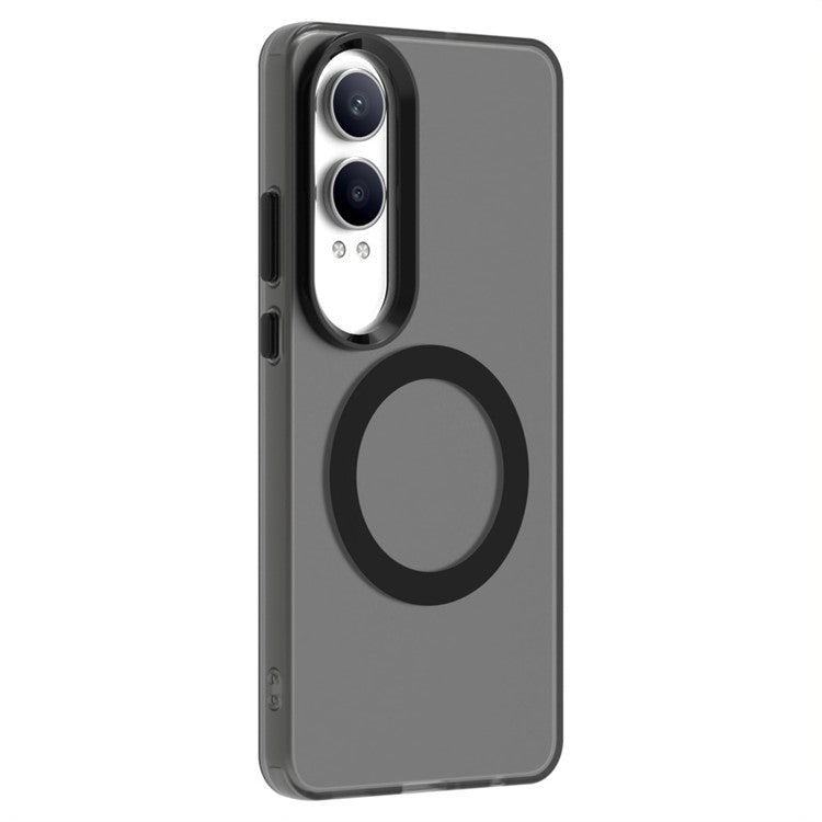 Candy Series For OnePlus Nord CE4 Lite 5G / Oppo K12x 5G (China) Case Compatible with MagSafe PC+TPU+PET Anti-Drop Phone Cover - Black