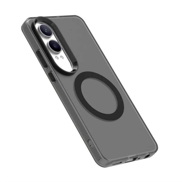 Candy Series For OnePlus Nord CE4 Lite 5G / Oppo K12x 5G (China) Case Compatible with MagSafe PC+TPU+PET Anti-Drop Phone Cover - Black